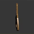 Shiny Golden Door Key With DOOR Engraving And Metallic Surface Design