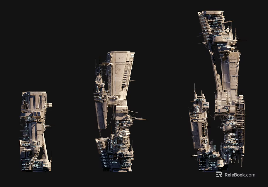 Smart Machines Featuring Futuristic Mechanical Towers And Advanced Modular Components 3d model