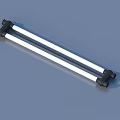Double Tube LED Light Bar With Black Ends And White Illumination Body