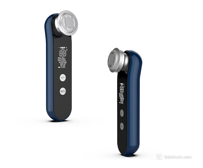 Blue Handheld Medical Devices With Control Buttons And Display Screen 3d model 