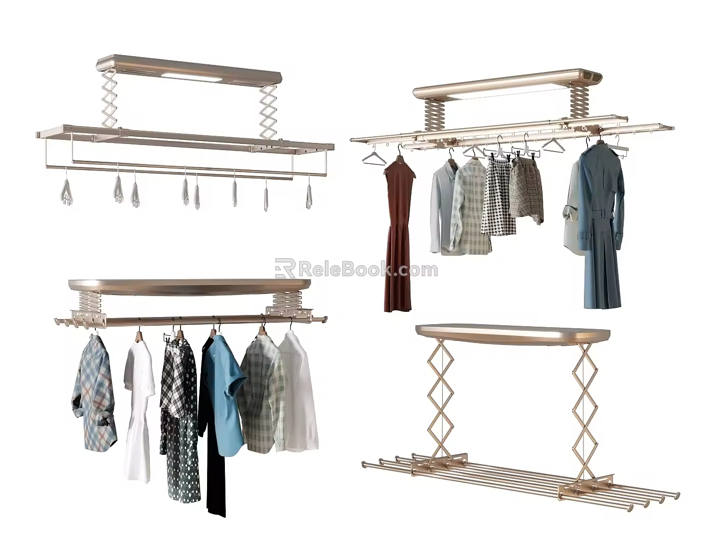 Lifting type drying rack balcony electric drying rack intelligent drying rack 3d model