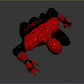 Spider Man Character In Red And Black Suit With Dynamic Action Pose
