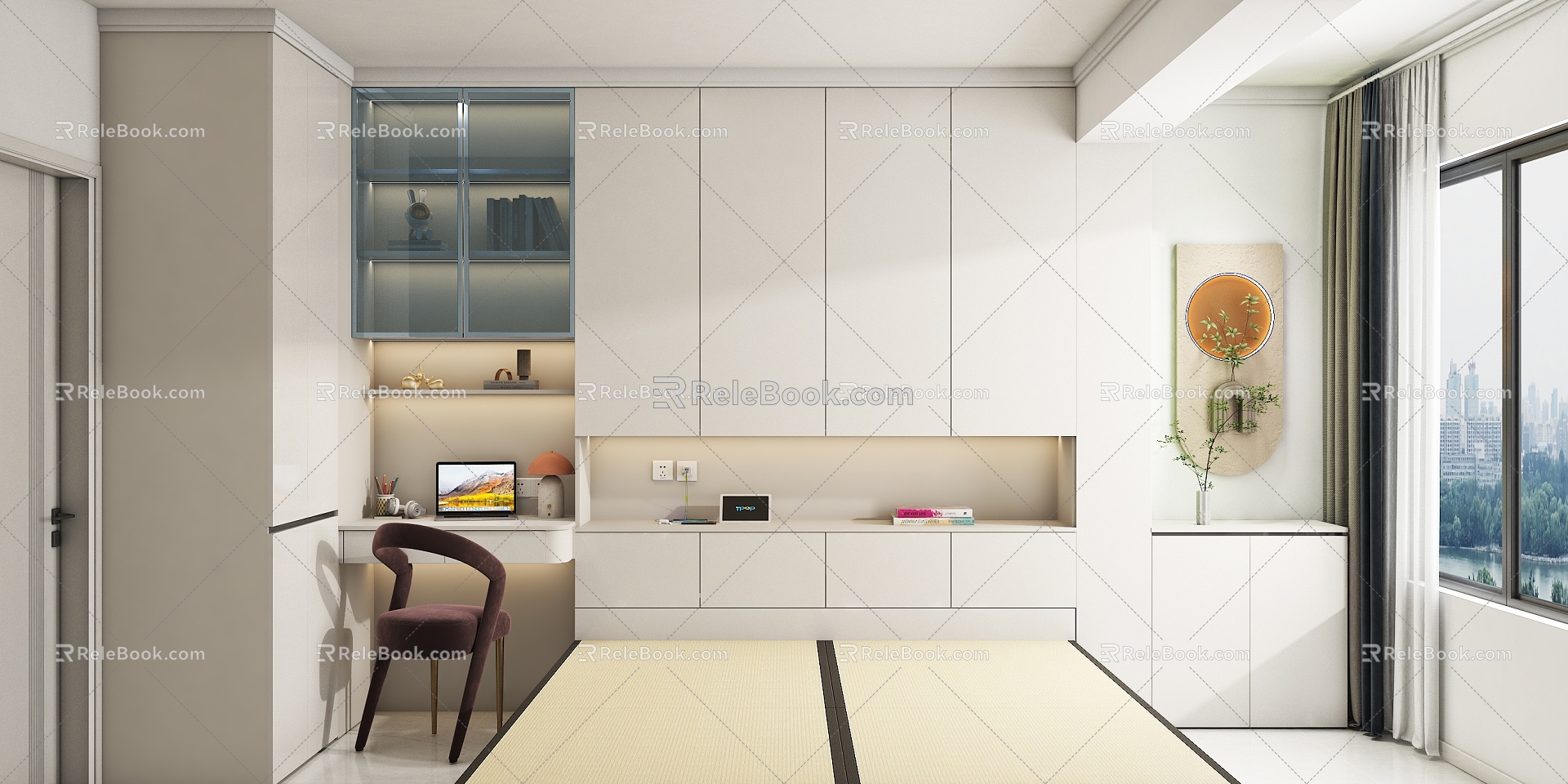 Modern Tatami Bedroom 3d model