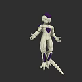 White And Purple Muscular Game Character With Long Tail