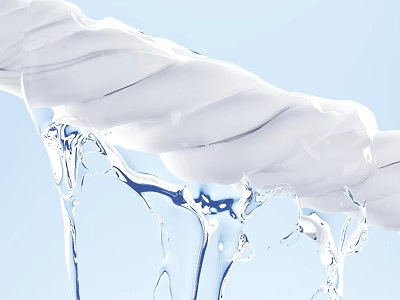 Absorbent White Cotton Bath Towel with Soft Texture and Water Droplets Absorption Feature 3d model