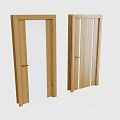 Modern Wooden Hinged Doors With Simple Design For Home Interior Decoration And Use
