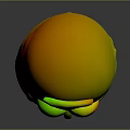 Green Pickle Character Featuring Facial Organs Such As Eyes And Mouth