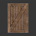 3D Wooden Crate Scene Component With Textured Slats And Cross Braces