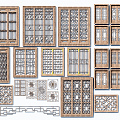 Chinese window pane 3d model