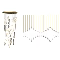 Modern chandelier combination 3d model