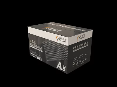 High Quality Antistatic A5 Size Packaging Box for CAISSA Office Supplies Use 3d model