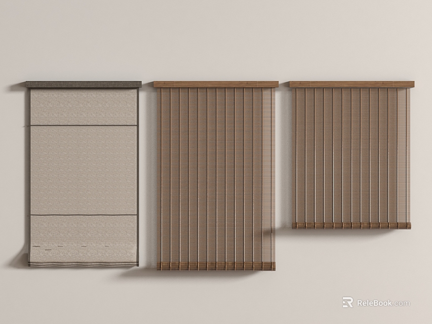 Different Designs Venetian Blinds in Various Materials And Colors for Home Window Decor 3d model 