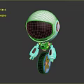Industrial Robot Single Wheel Robot Double Wheel Robot Assistant Small Robot 3d model