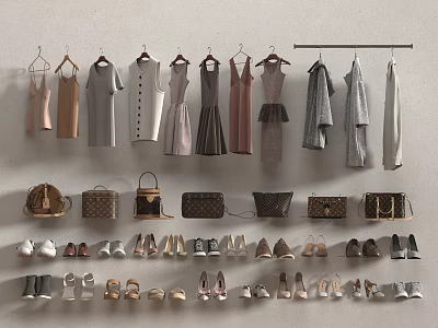 clothes modern shoes 3d model
