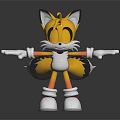 Cartoon Fox Character With Yellow Fur White Belly And Black Ear Tips