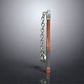 Traditional Martial Arts Nunchaku Weapon With Silver Chain And Copper Handles