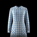 Women's patterned coat 3d model