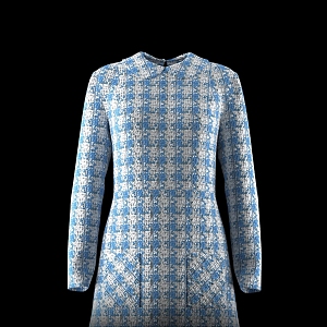 Women's patterned coat 3d model