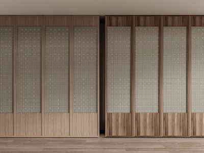 Japanese-style wardrobe rattan wardrobe model