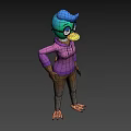 Sorry, the picture focuses on a 3D character model and does not contain food-related information, so it is impossible to generate an English title with "food" as the main subject based on the picture's key information.