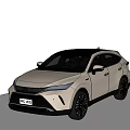 Toyota Silver SUV Modern Exterior Design With Sleek Lines And Alloy Wheels