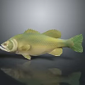 Lifelike Green Yellow Decorative Fish Model For Home Household Decor Accessory
