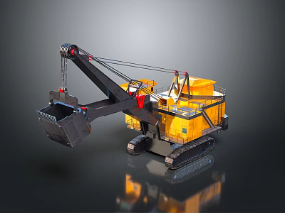 Shovel, shovel, shovel, excavator, excavator, large excavator, mining excavator, mining excavator, mining machine 3d model