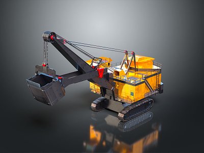 Shovel, shovel, shovel, excavator, excavator, large excavator, mining excavator, mining excavator, mining machine model