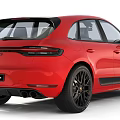 Red Porsche Macan SUV With Sporty Design 3d model