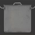 Shiny Stainless Steel Cooking Pot With Lid And Two Side Handles