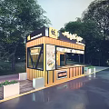 Wooden Mall Shop Outdoor Beverage Signboard With Natural Surroundings And Seating
