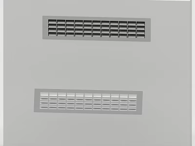 Two Modern Home Air Conditioner Vents With Grille Design Wall Mounted 3d model