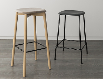 Nordic Bar Stool 3d model