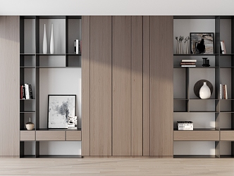 Modern bookcase 3d model