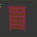 Classic Wooden Chest of Drawers Furniture With Multiple Drawers And Short Legs