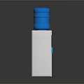 White Standing Electric Water Dispenser With Blue Water Bottle For Home Use