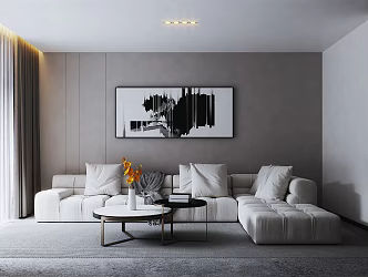 modern living room 3d model