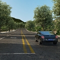 modern road highway landscape 3d model