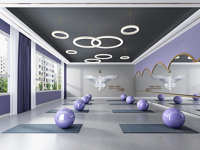 Modern Yoga Room model