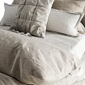 Modern Bedroom Featuring Upholstered Bed Neutral Pillows Cozy Duvet And Minimalist Design