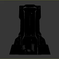 Futuristic Central Mechanical Tower With Surrounding Cylindrical Components And Sci Fi Industrial Design