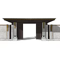 new chinese style gate 3d model