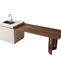 Modern island table 3d model