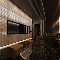 Modern KTV Interior Design With Luxury Seating Decorative Walls And Ambient Lighting