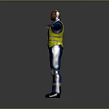 Worker European worker mechanic builder repairman miner digger figure 3d model
