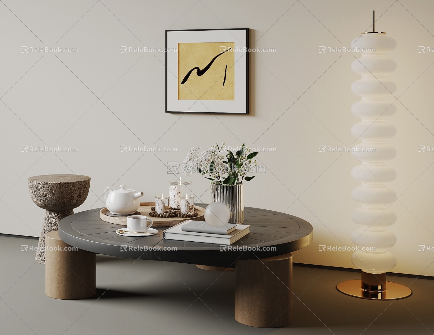 Modern Middle Ancient Style Tea Table Ornaments 3d model