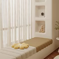 Bay Window Cushion Curtain 3d model