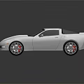 Sleek White 3D Rendered Sports Car With Dark Background And Reflection Design