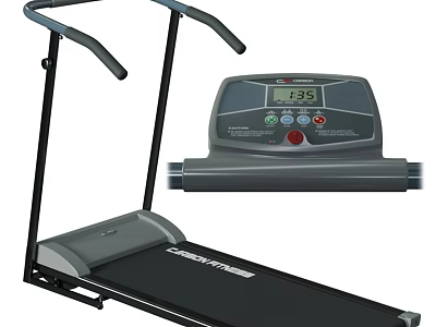 Cardio Master Treadmill With Digital Display Control Panel And Running Belt 3d model