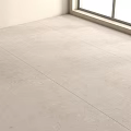 Beige Floor Tiles with Marble-like Texture in Bright Indoor Room near Window